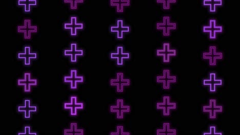 Crosses-pattern-with-purple-neon-light