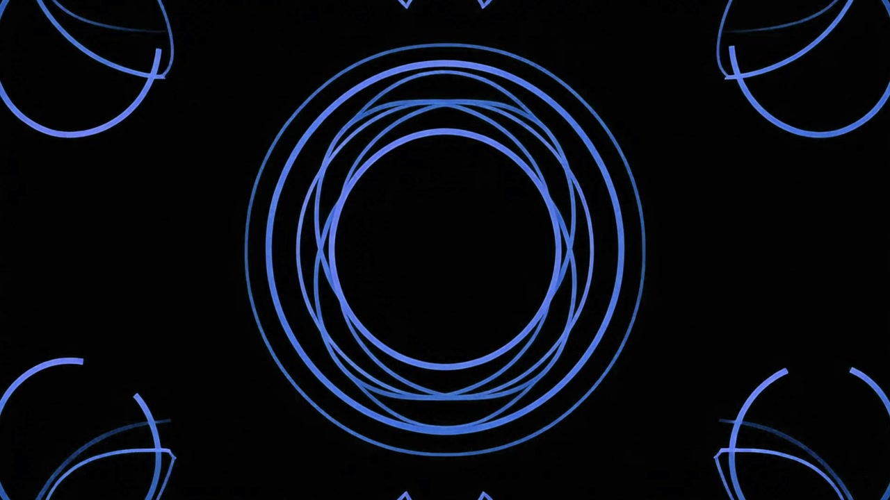 Abstracte Blauwe Cirkelvormige Motion Graphic Animatie