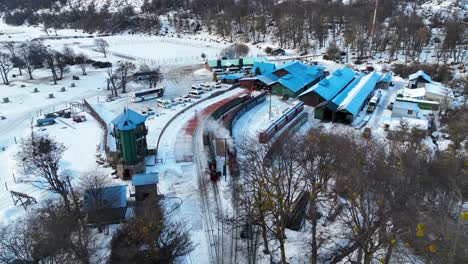 Train-End-Of-The-World-At-Ushuaia-In-Fin-Del-Mundo-Argentina