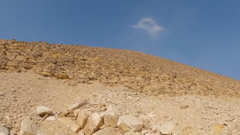 close up of red pyramid in dahshur, egypt