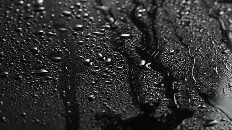 shooting of rainy drops on black background