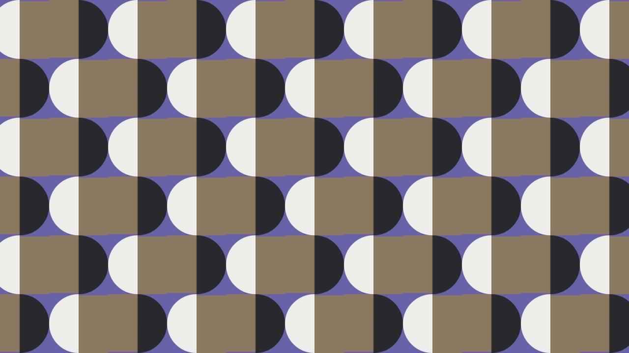 Dynamic very peri violet elements in geometric pattern. Seamless loop motion graphic background in a flat design. Abstract animated pattern with geometric tiles