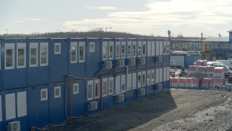 newly constructed building with outdoor airconditioning units installed on the exterior