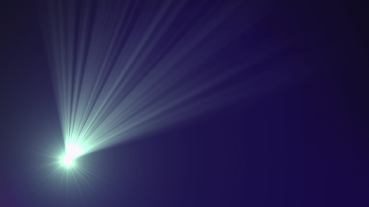 파란색 배경 위에 있는 빛의 흔적의 애니메이션