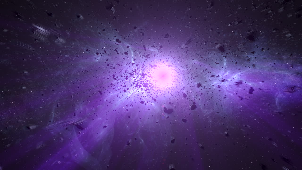 Kosmisk eksplosion i det dybe rum