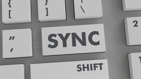 sync button pressing on keyboard