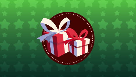 merry christmas animation with gifts presents