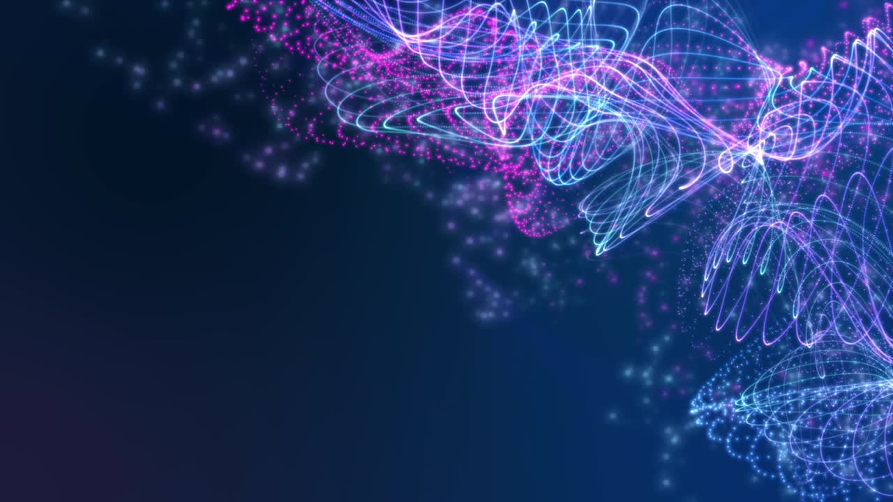 ciencia wireframe plasma scifi tecnología digital en galaxia 4k diseño gráfico de movimiento.