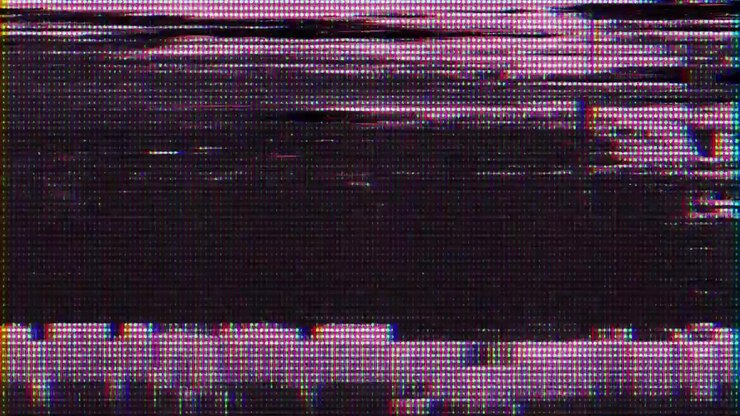 Flickering Digital Glitch Screen with Colorful Static Noise