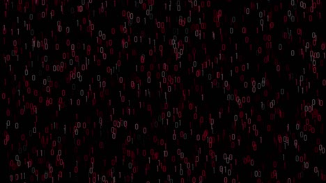 4k abstract loopable flying binary code animation, black color background