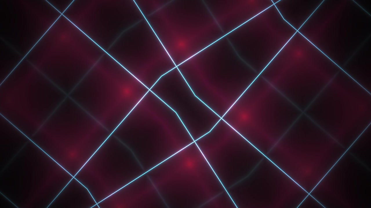 Abstract Neon Grid Animation with Pulsing Light Effects