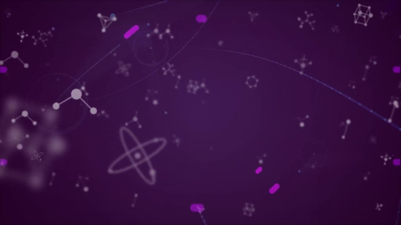 Animation of scope scanning with molecules and network of connections