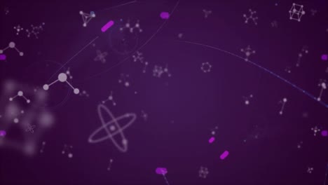 animación del escaneo de alcance con moléculas y red de conexiones