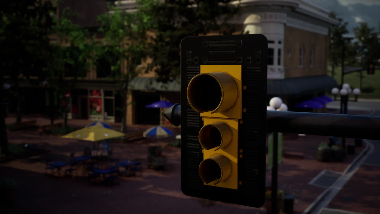 una pequeña ciudad con calles vacías