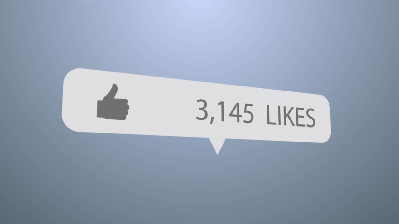 múltiples burbujas de habla con números e iconos de redes sociales en fondos cambiantes