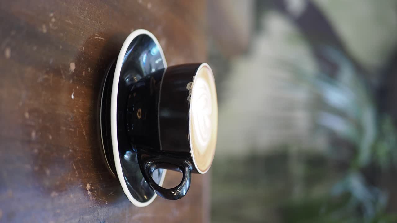 Una taza de capuchino