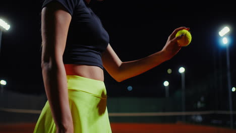 tennis player at night