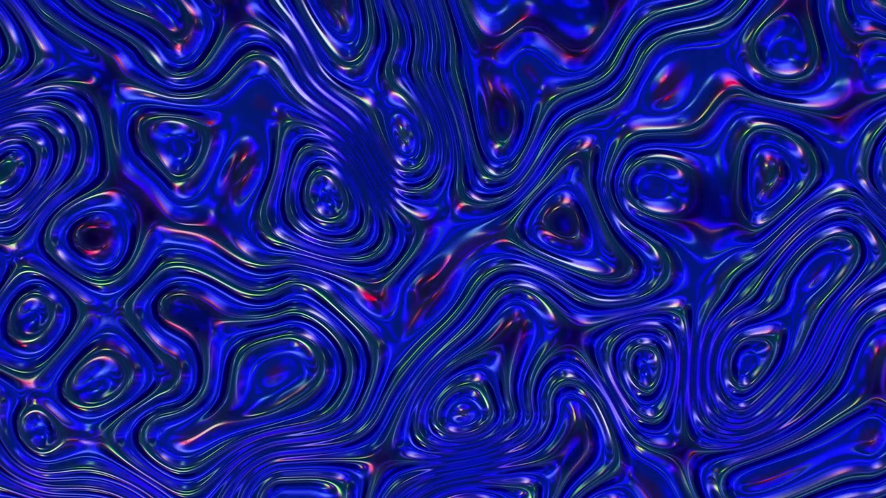 Abstract iridescent liquid metal loop background