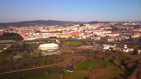 Vistas-Aéreas-De-Santiago-De-Compostela-Desde-La-Ciudad-De-Cuture