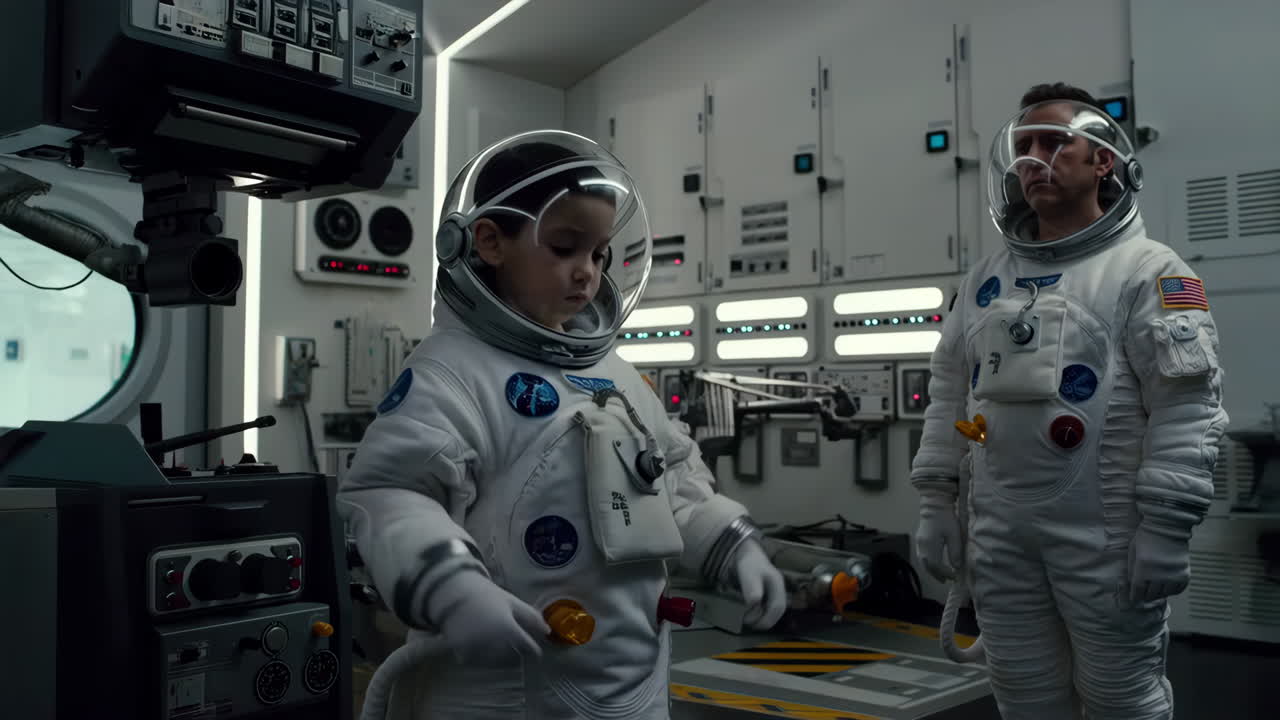 Astronauts in Space Suits