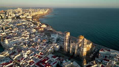 4K-aerial-perspective-of-famous-Spanish-city-CADIZ