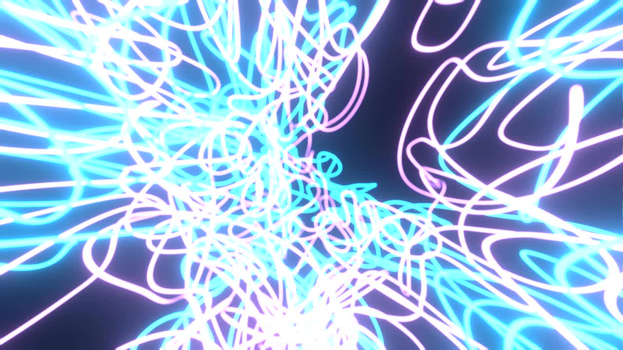 Dreamy & colorful neon effects, infinity or seamless loop background.