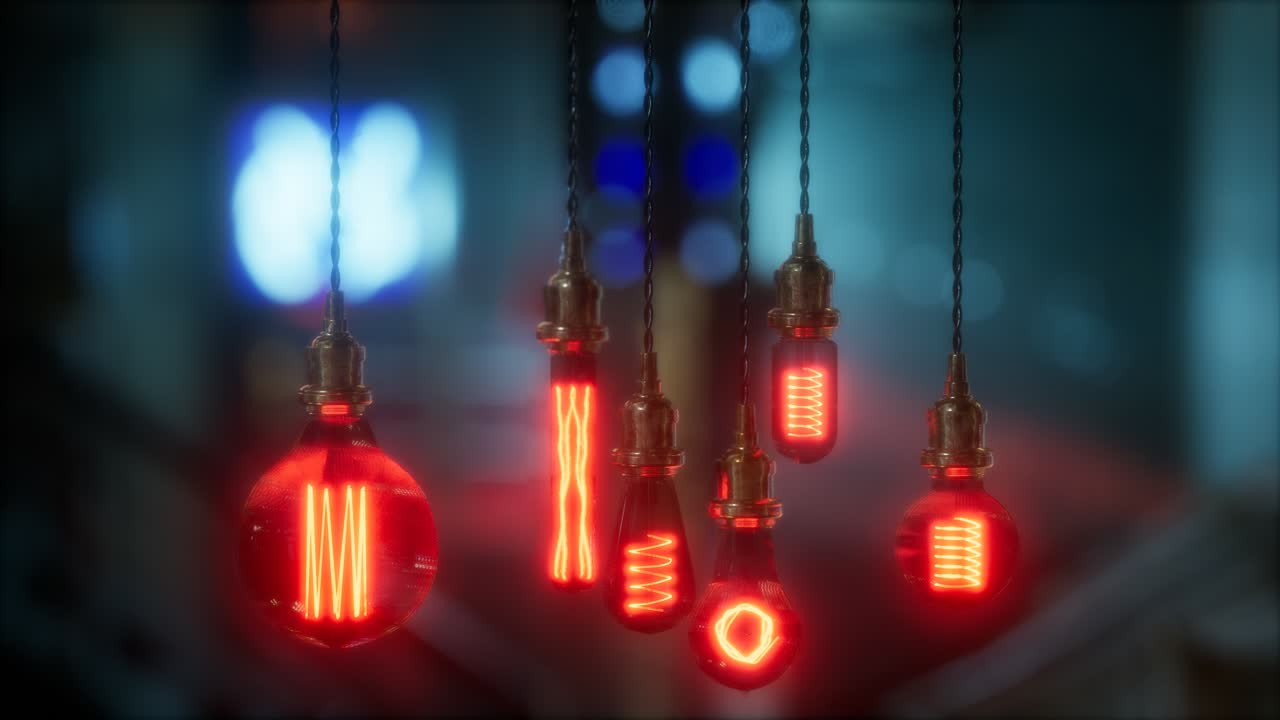 오래된 레트로 빈티지 열광 전구