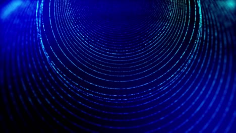 4k fondo azul de ciencia ficción sin costuras con estructuras radiales, las partículas oscilan y se mueven suavemente, como elemento de gráficos de información en el panel de ciencia ficción hud. anillos 18