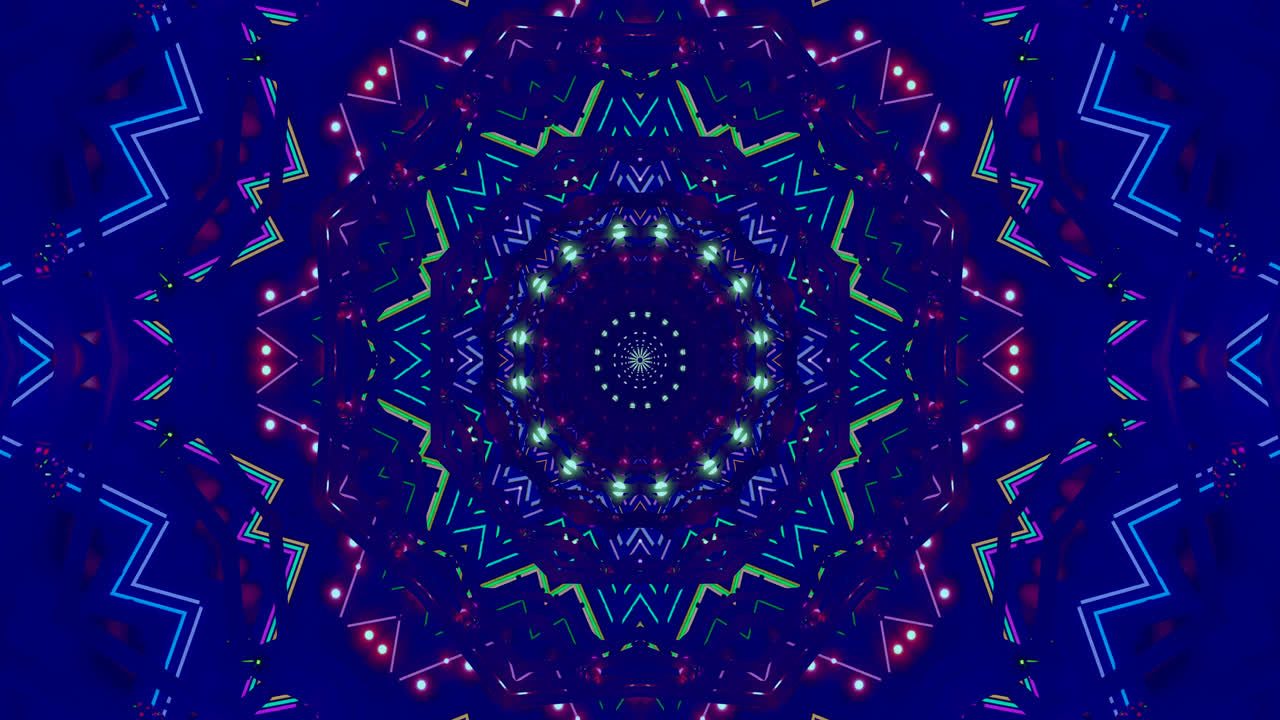 Questo loop video dinamico a tunnel presenta motivi sorprendenti e colori vivaci che creano un'esperienza visiva coinvolgente. Perfetto per l'uso come screensaver senza interruzioni.