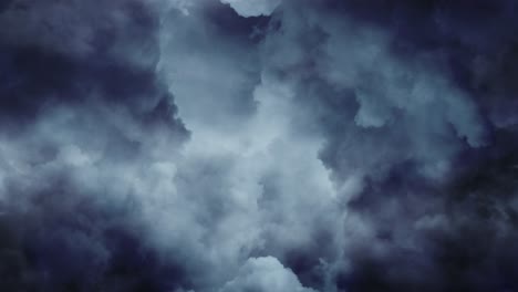 4k cumulonimbus clouds and lightning strike in the sky