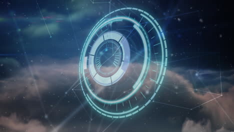 animation of scope scanning with network of connections