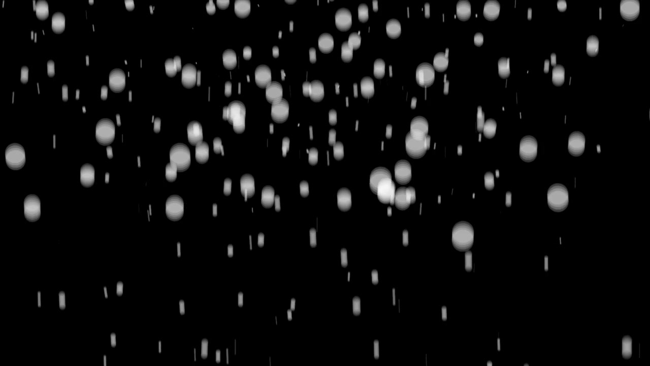 Partículas Bokeh Brancas Caindo Sobre um Fundo Preto