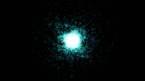 explosión de luz azul abstracta