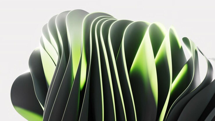 Flowing multilayer cloth background, 3d rendering.