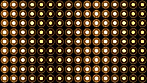 luces parpadeantes pared bulbos redondos patrón estático vertical etapa de madera fondo vj bucle