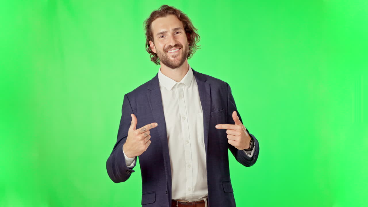 얼굴, 가리키고 사람과 엄지 손가락을 초록색에