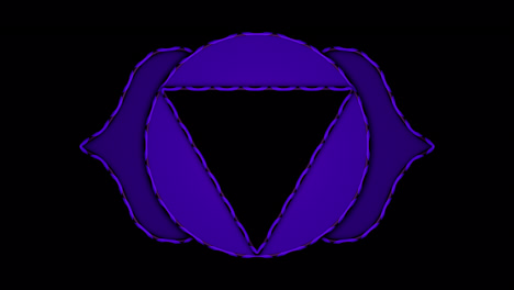 hypnotic high-quality animated third eye chakra with alpha channel. perfect for intuition and spiritual awakening.