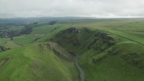 winnats pass on a cloudy autumn day