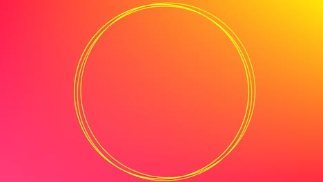 circles on orange to red background