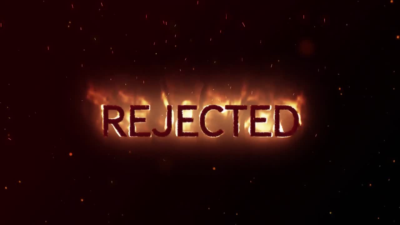 빛나는 단어의 애니메이션은 배경의 오렌지색 반점 위에 불에 겨 있습니다.