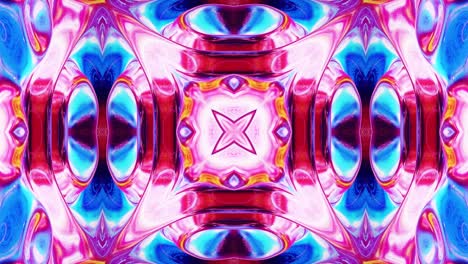 patrón ondulado líquido como el caleidoscopio con ondas, gradiente multicolor. 3d elegante abstracto en bucle bg, estructura simétrica ondulada de vidrio líquido brillante. animación fluida colorida de moda de 4k.