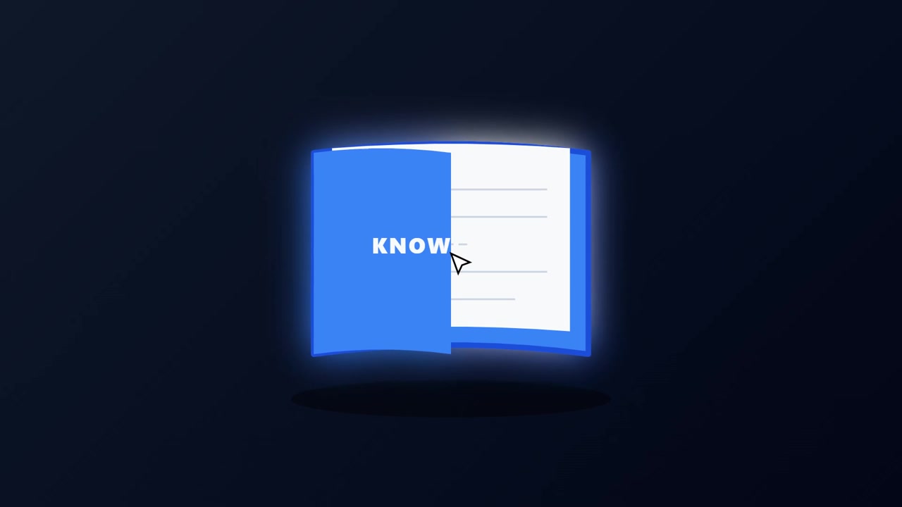 Animated Book Icon with Cursor Interaction