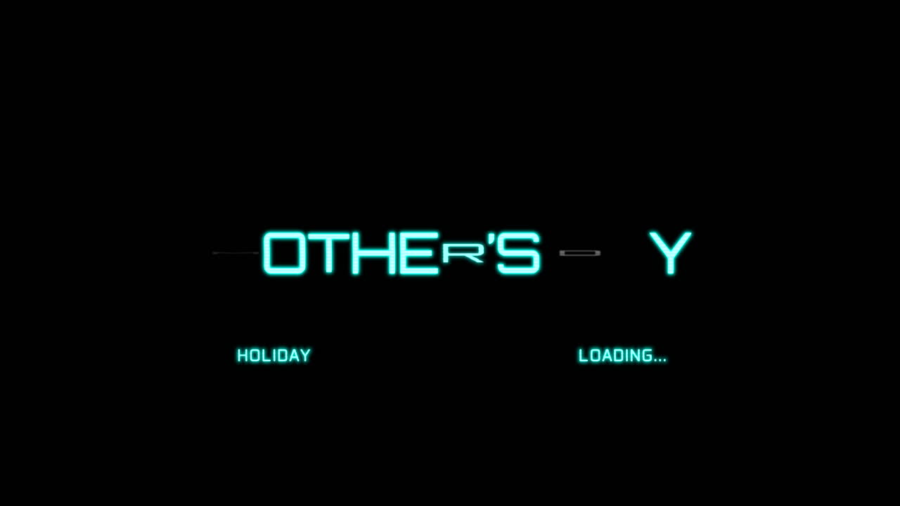 네온 어머니의 날 배너 미래의 기하학적 디자인 생동감 넘치는 색상