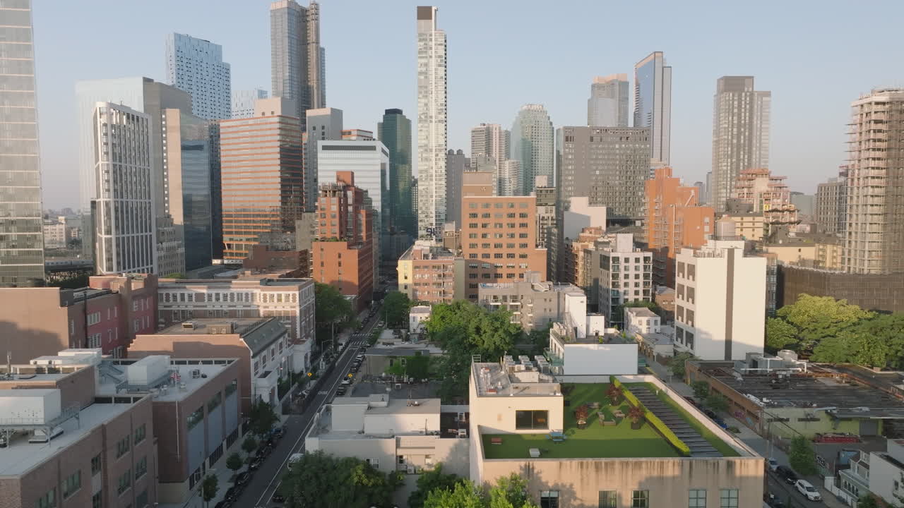 Aerial view of Long Island City, Queens