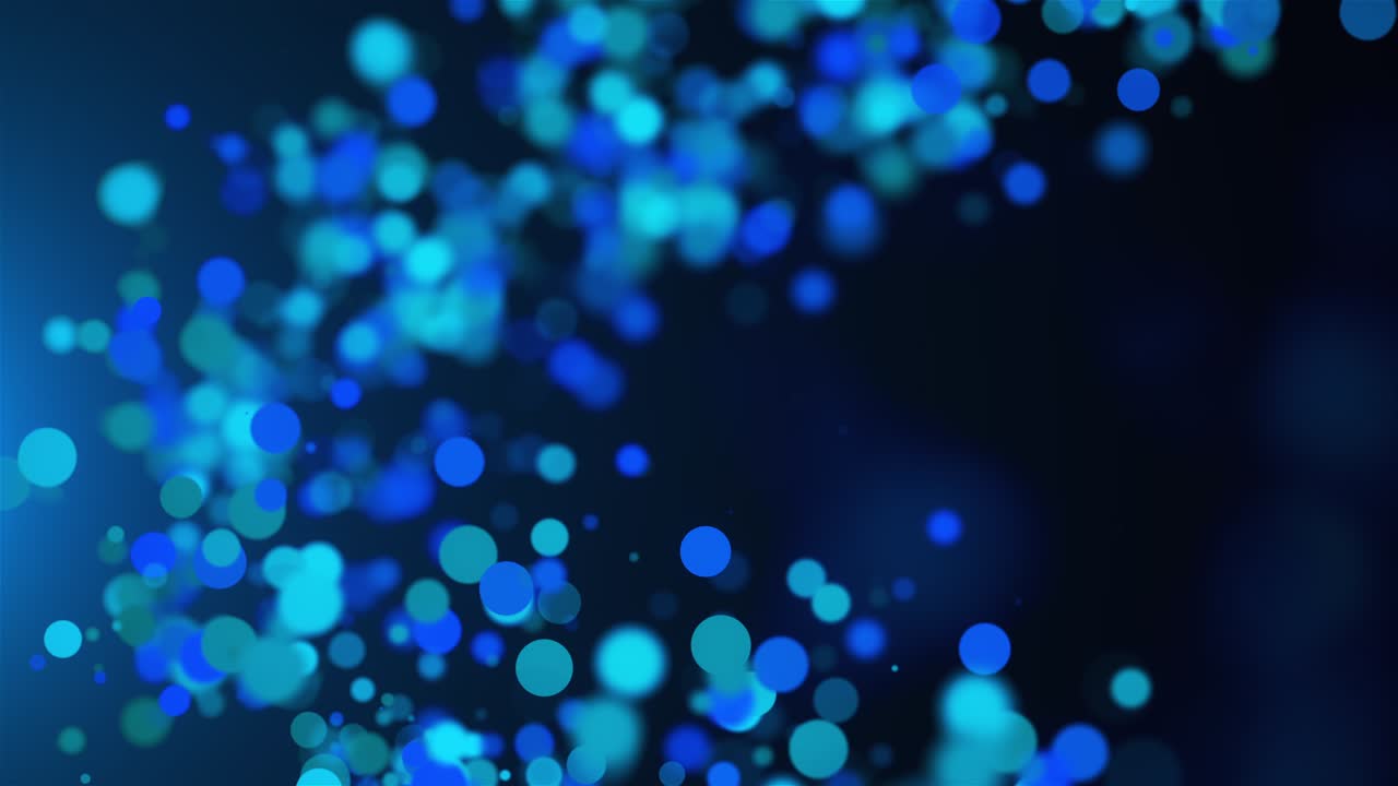 Vortice di particelle sfocate rotonde sfondo astratto