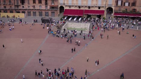 piazza del campo in siena, tuscany, italy, historic italian square
