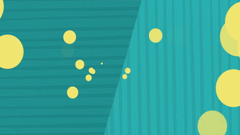 animation of yellow light spots over green striped background