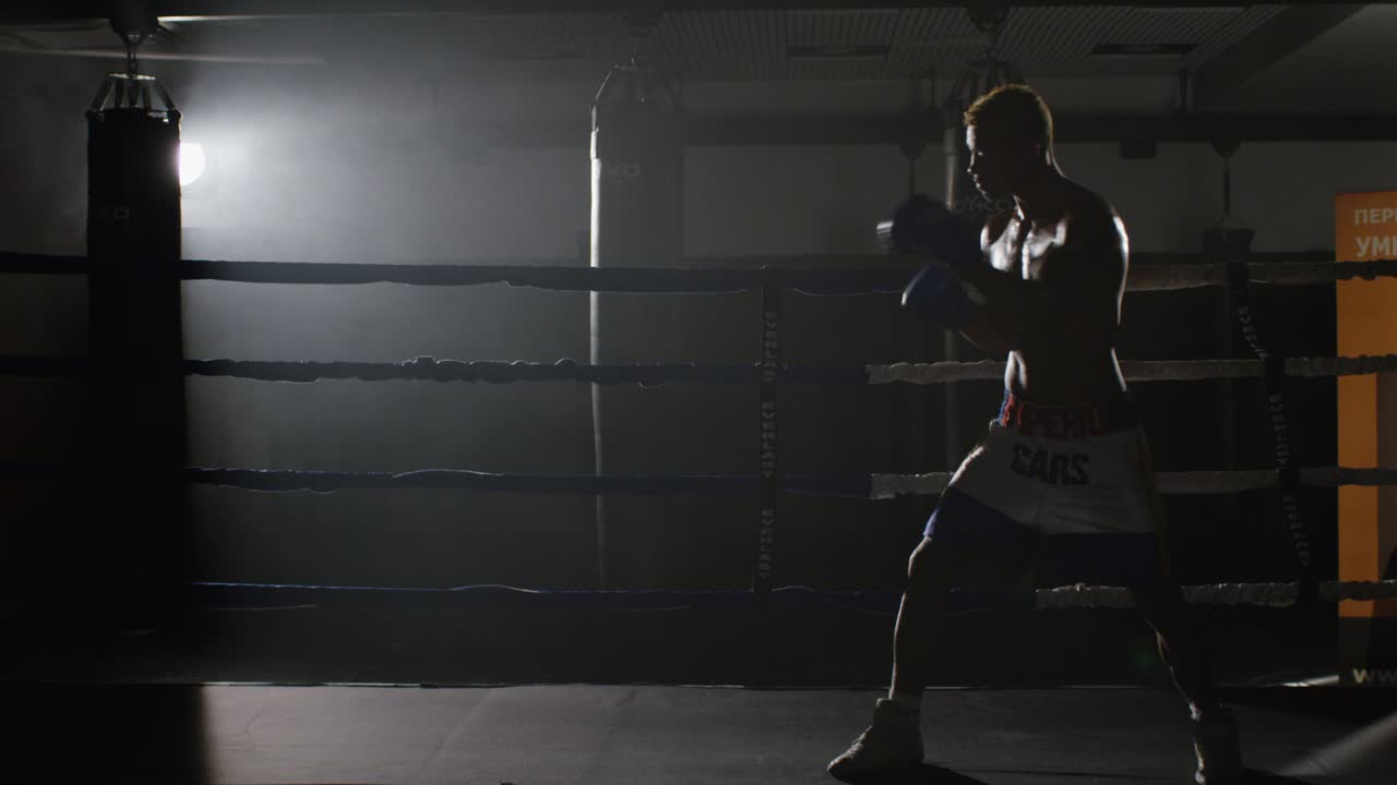 boxeador en entrenamiento