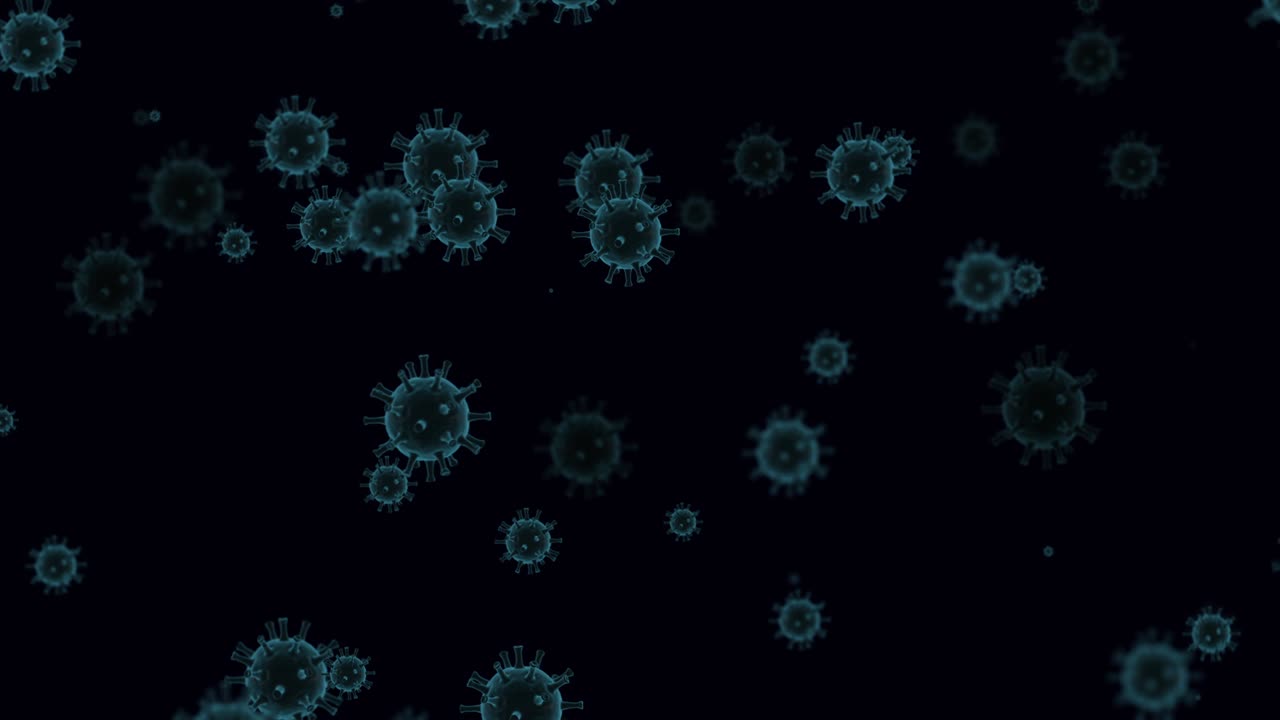 abstract motion graphics -  moving virus cells  (loop)
