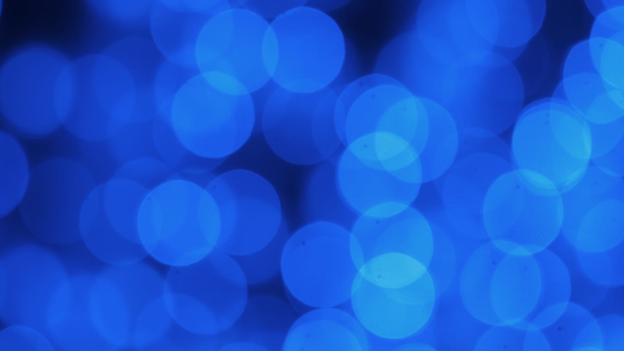 초점을 맞추지 않은 크리스마스 배경, 파란색 보케 조명